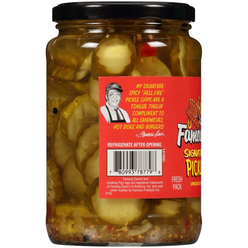 Famous Dave's Spicy Pickle Chips - 24oz