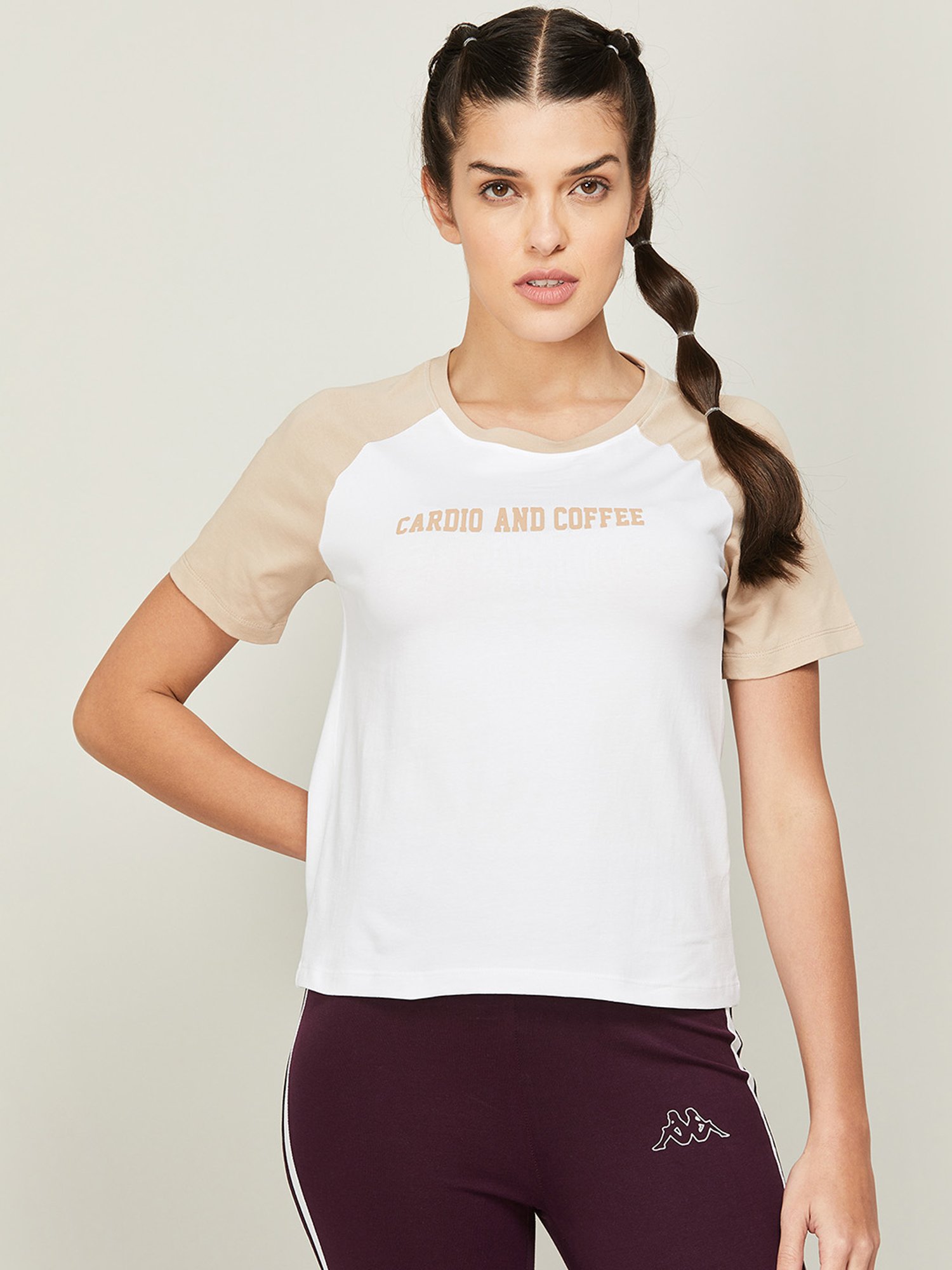 KAPPA White Regular Fit Sport T-Shirt