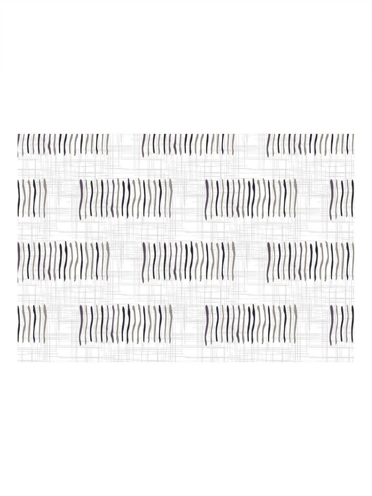 BELLA CASA Genteel Checks Grey & White 180 TC Plain King Bedsheet with 2 Pillow Covers