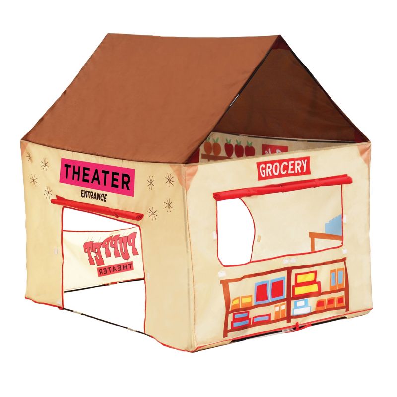 Pacific Play Tents 2 in 1 Lil' Grocery Store And Puppet Theater House Tent 50" x 40"