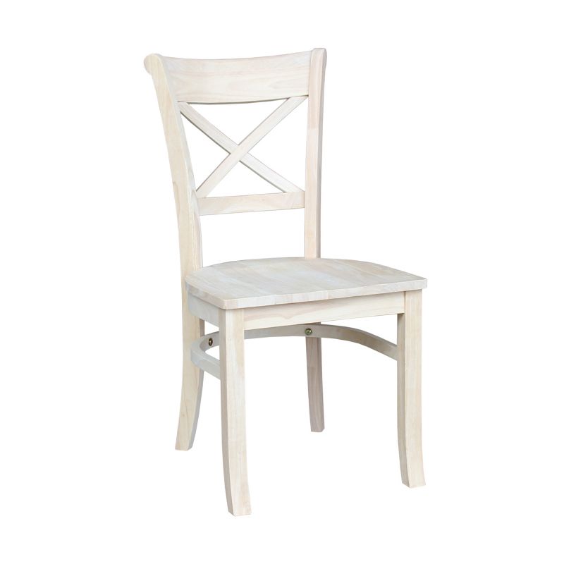 Set Of 2 Charlotte X Back Chair Unfinished - International Concepts