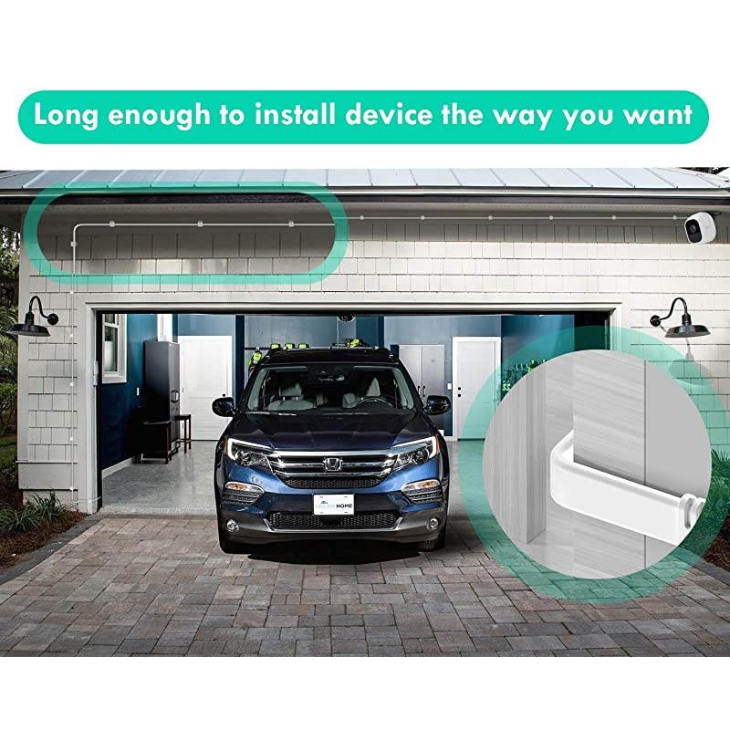 20 Feet Right Angled Micro USB Power Cable with QC 30 Charger BrickPower Supply Adapter and Charging CordOutdoor Quick Charger Compatible for Arlo ProArlo Pro 2Arlo GoArlo Security Light