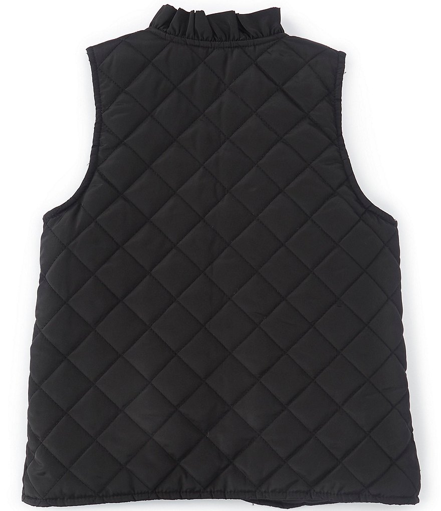 Copper Key Little Girls 2T-6X Ruffle Collar Quilted Vest
