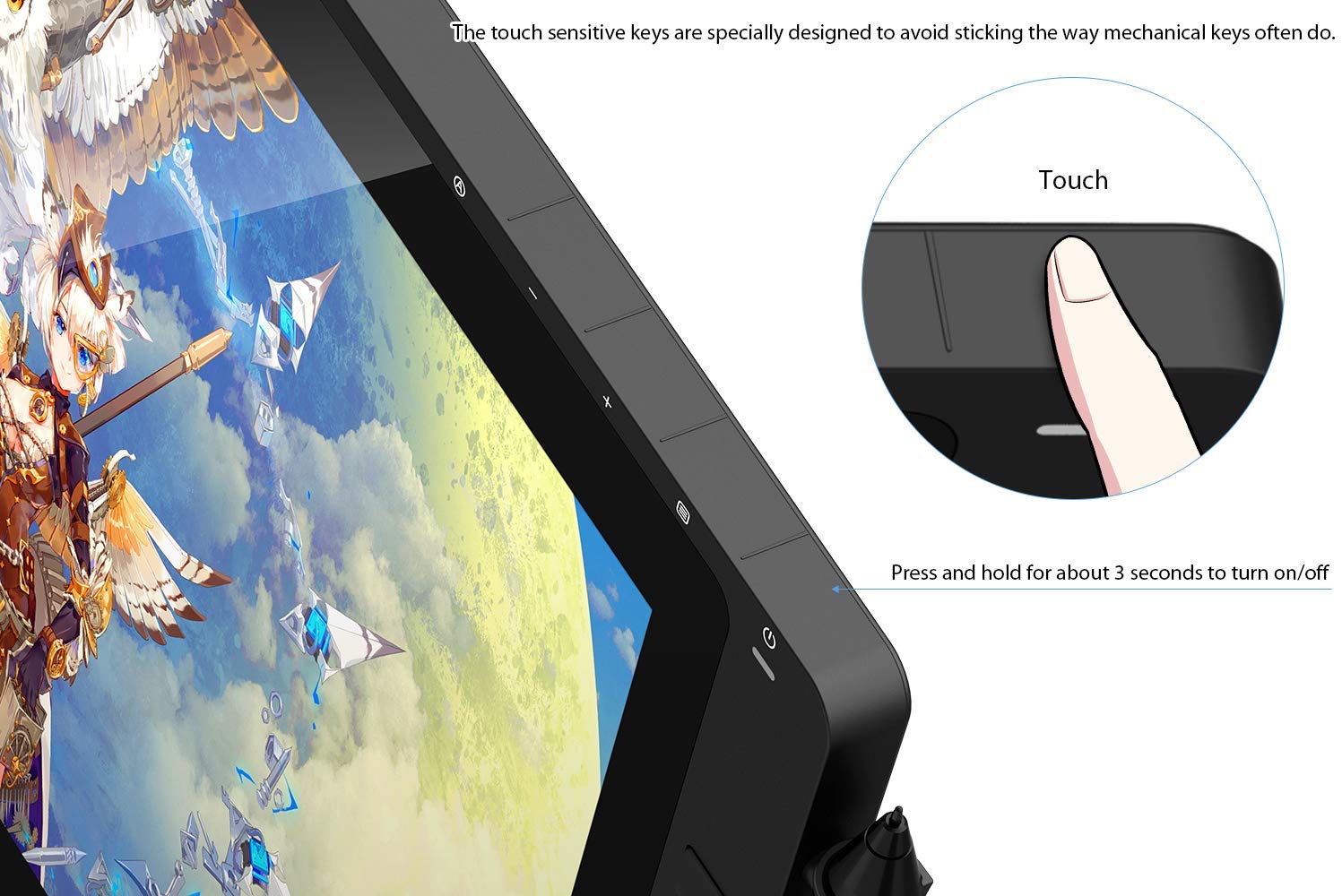 XP-PEN 22R Pro Drawing Monitor 21.5 Inch Pen Display Graphic Monitor IPS Monitor with Two Red Dial Wheels and 20 Express Keys Battery-Free Stylus Tilt Supported 88% NTSC