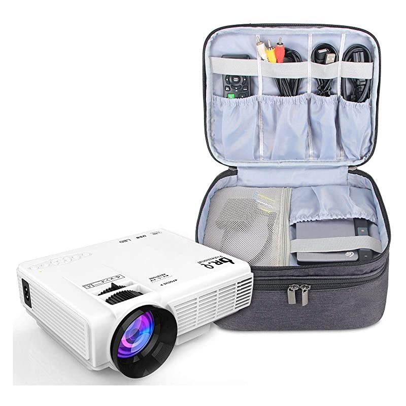 Carrying Bag for DRJ Mini Projector Portable Case for Mini Projector and Accessories Fits Most Major Mini Projectors Black
