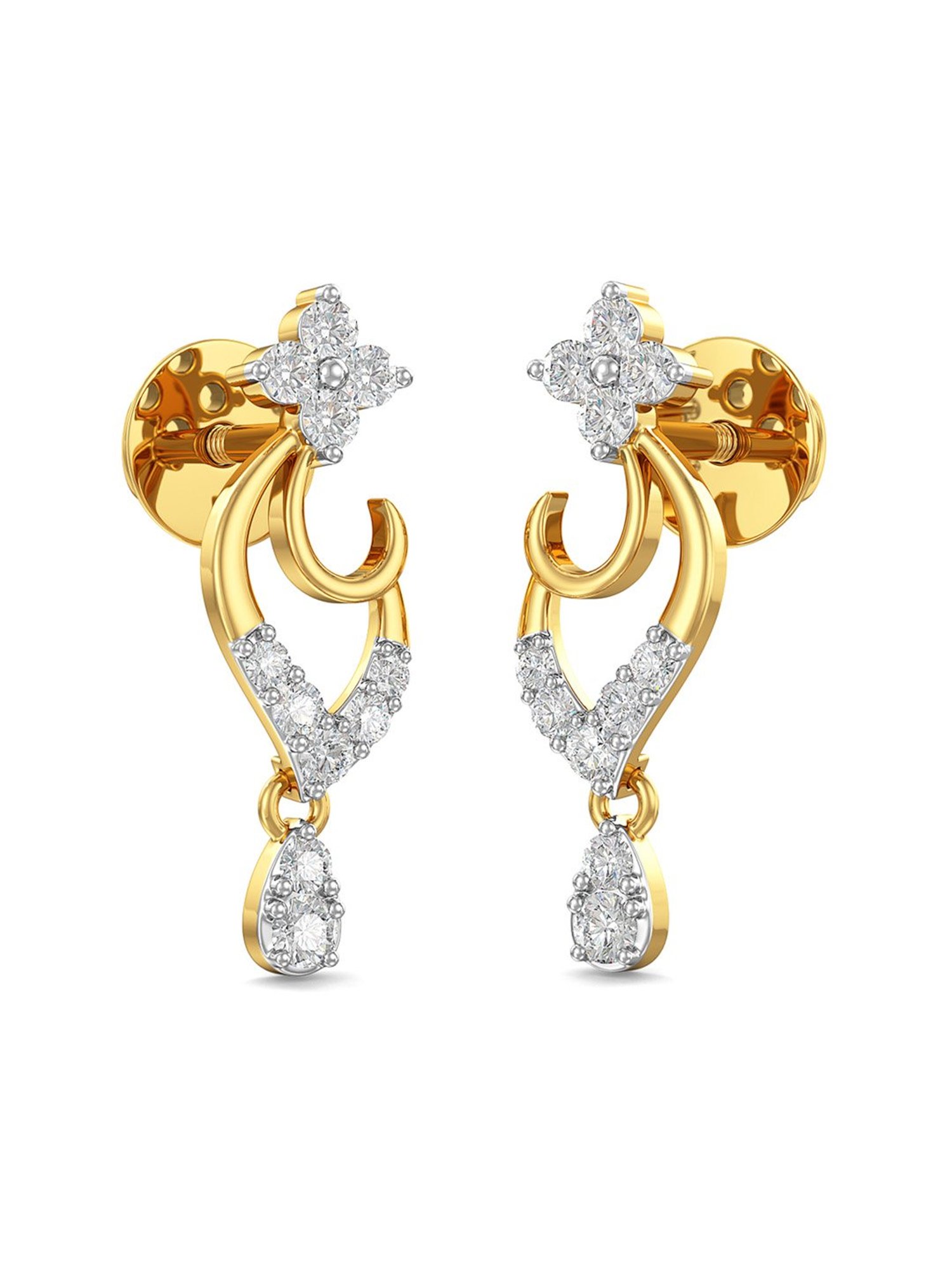 Joyalukkas 18k Gold & Diamond Drop Earrings