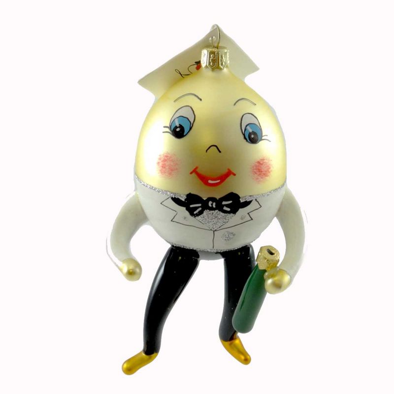Laved Italian Ornaments New Years Egg Champange Bottle Tux  -  Tree Ornaments