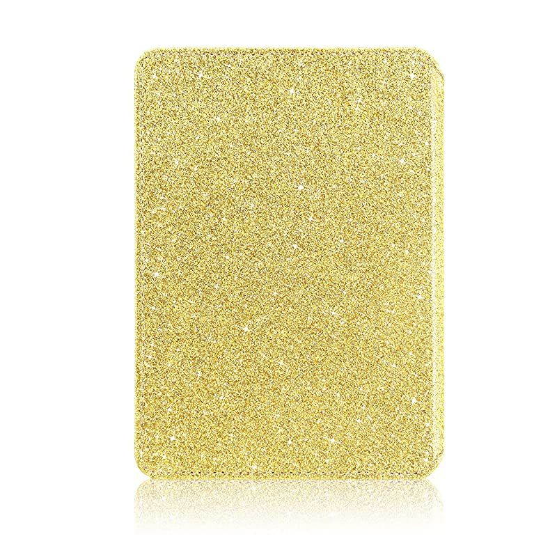 Case Fits All-New Kindle 10th Generation 2019 and 8th Gen 2016 ONLY (NOT FIT Kindle Paperwhite/Kindle Oasis), Folio Smart Leather Cover with Auto Wake Sleep & Front Pocket, Glitter Gold