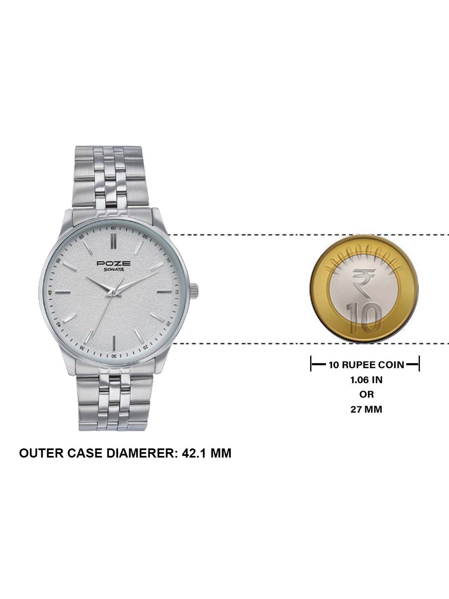 Sonata Poze 3.0 SP70048SM01W Analog Watch for Men