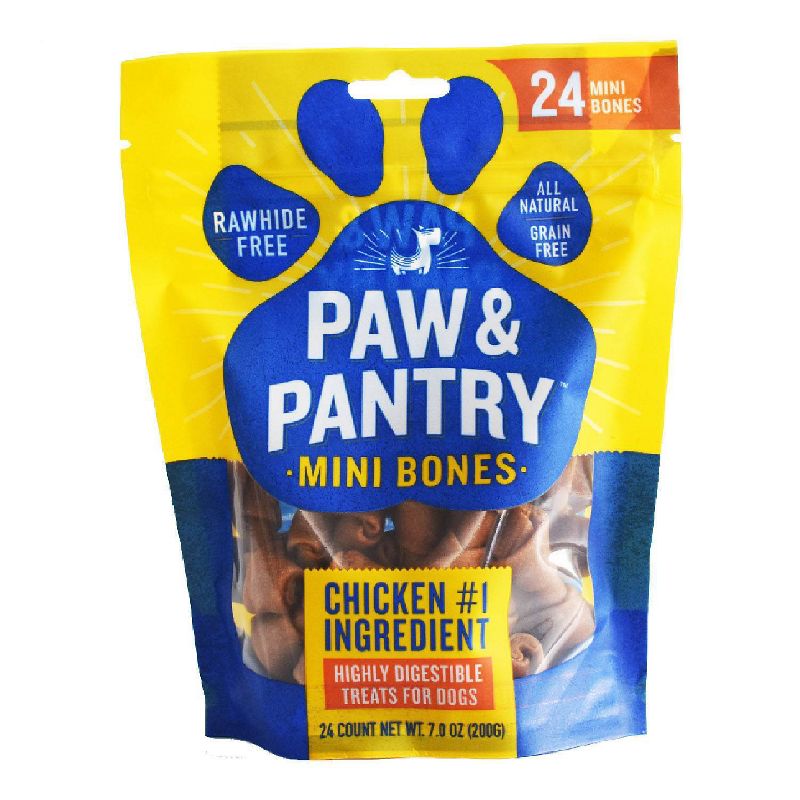 Paw & Pantry Chicken Mini-Bones Dog Treats - 24pk