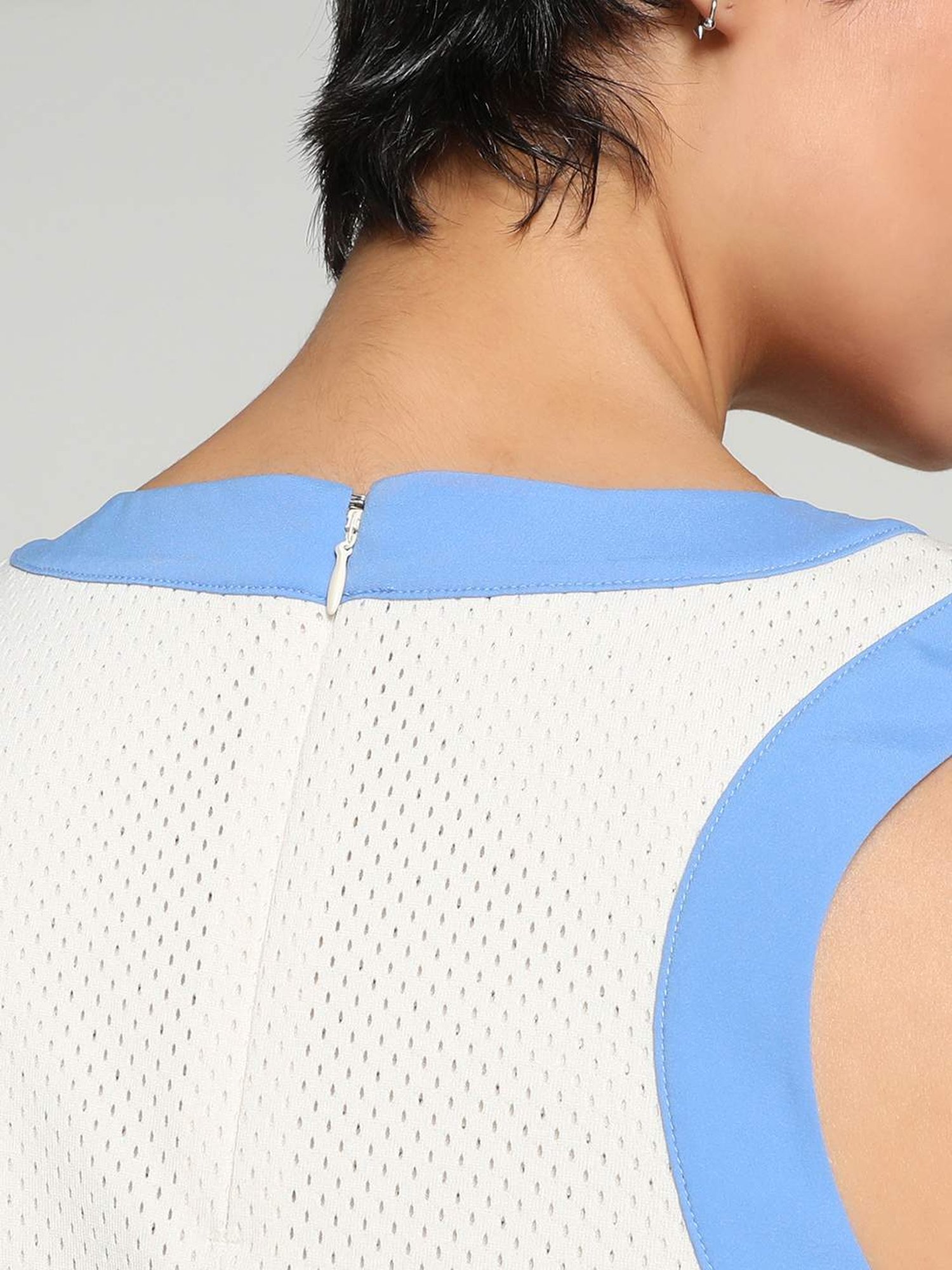 Puma White Self Pattern T-Shirt