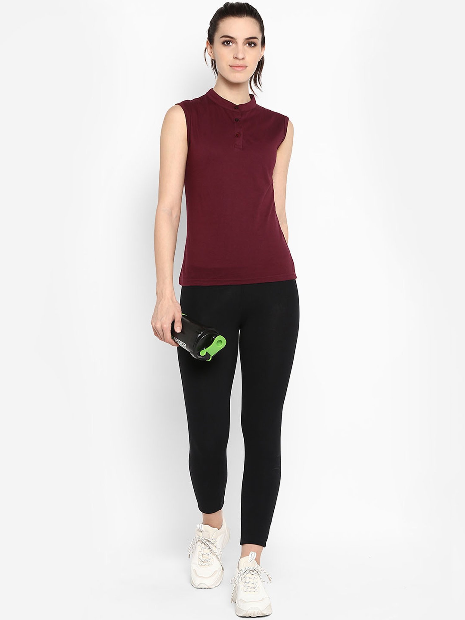 Appulse Maroon Cotton Slim Fit T-Shirt