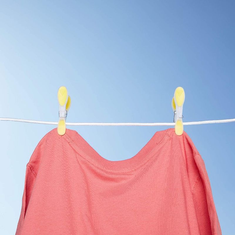 Okuna Outpost 2 Pack Weather Resistant Plastic Clothesline for Arts and Crafts (White, 100 Feet)