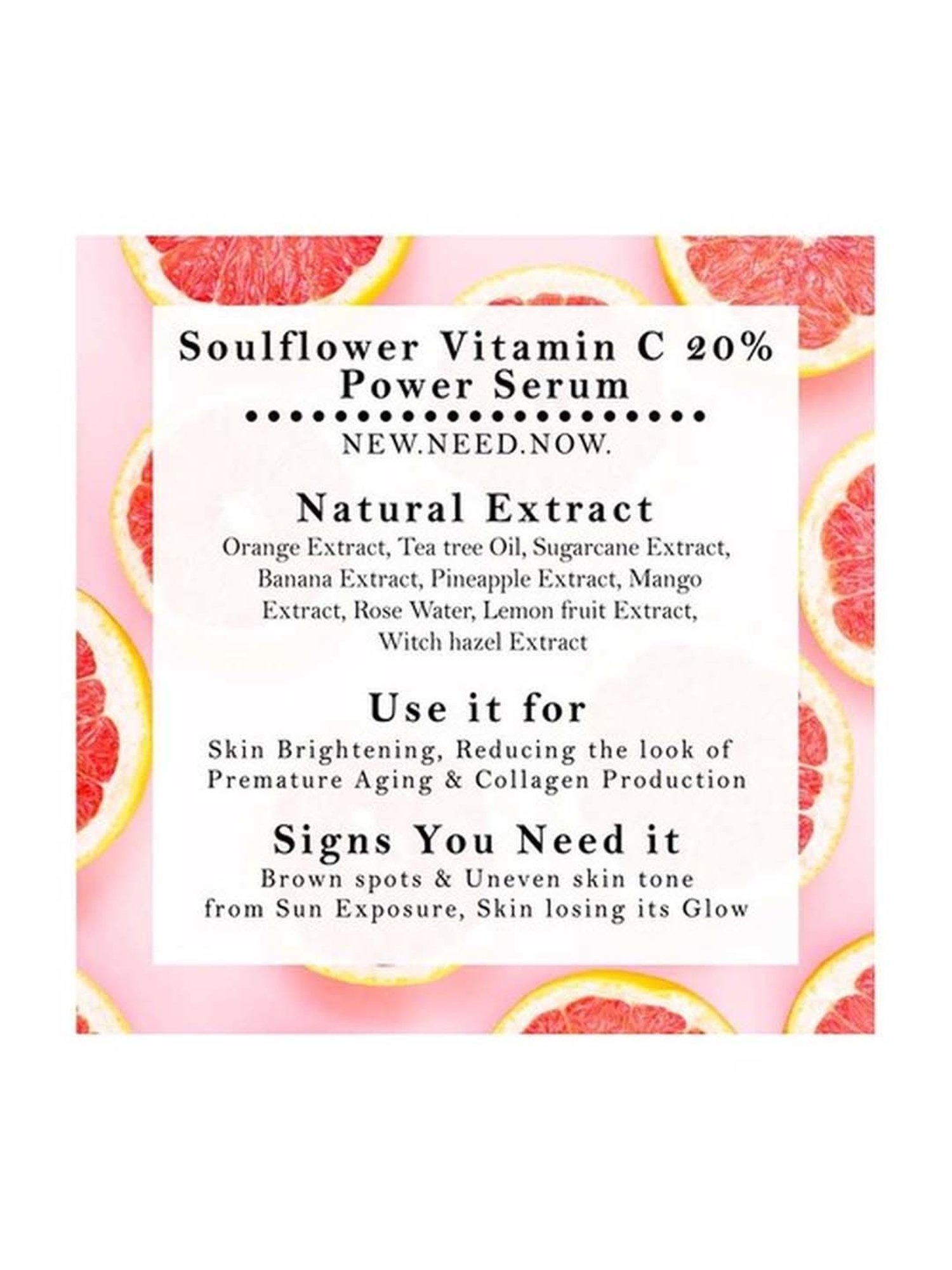 Soulflower Herbal 20% Vitamin C Power Serum - 40 ml
