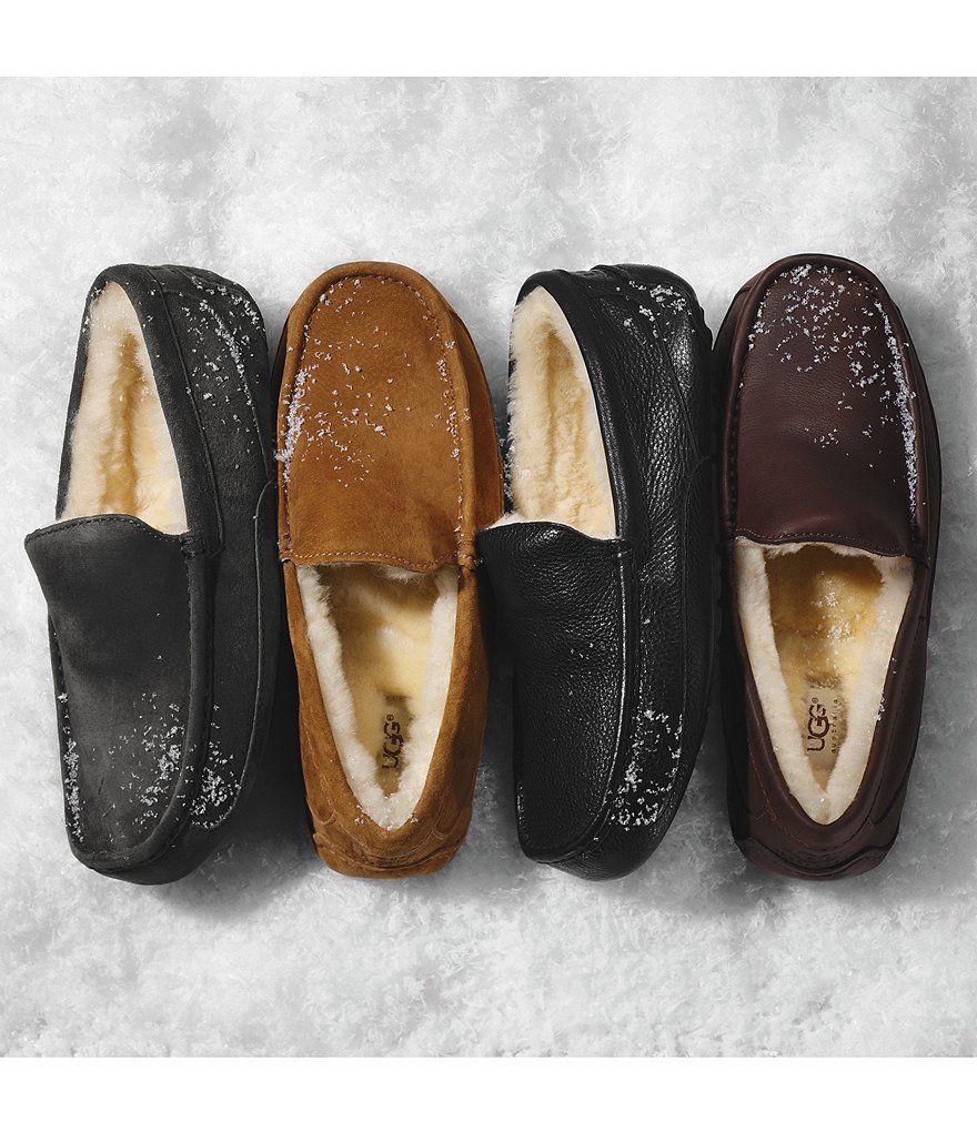 UGG&reg; Men's Ascot Leather Slip-On Slippers
