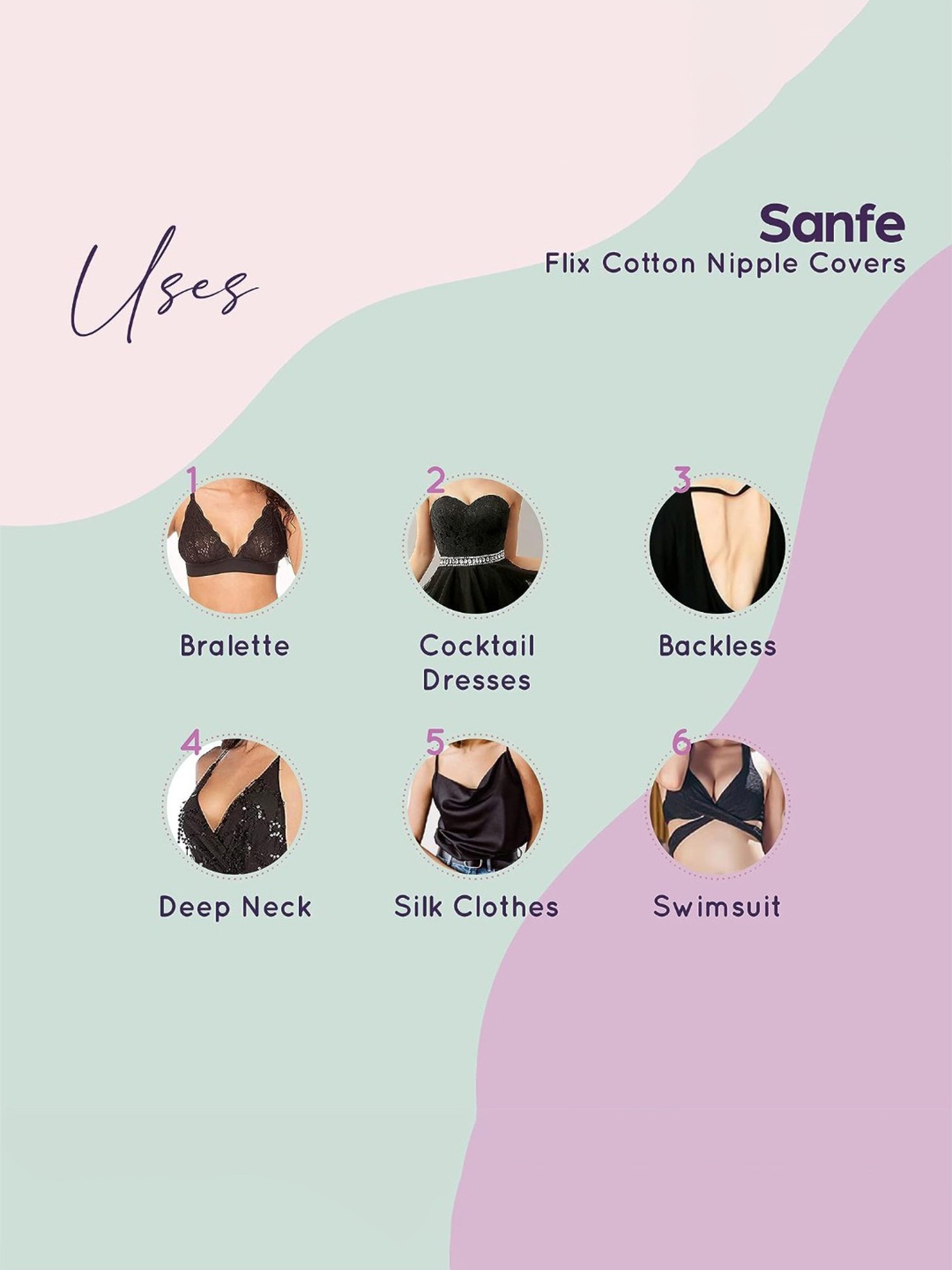 Sanfe Flix Cotton Nipple Covers - 10 Pieces