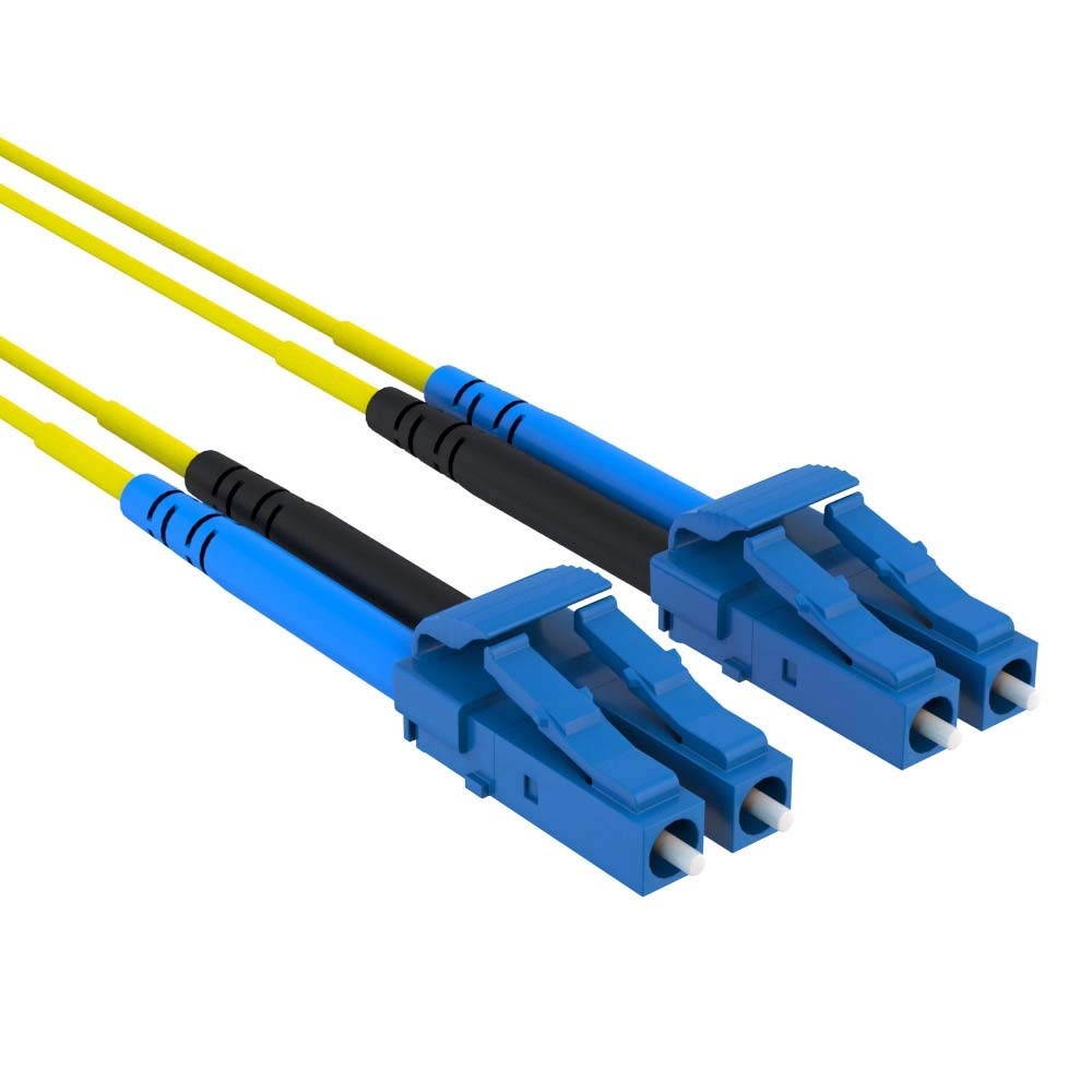 CableRack 2.5 Meter LC to LC Single Mode Fiber 9/125 Fiber Patch Cable (5-Pack)