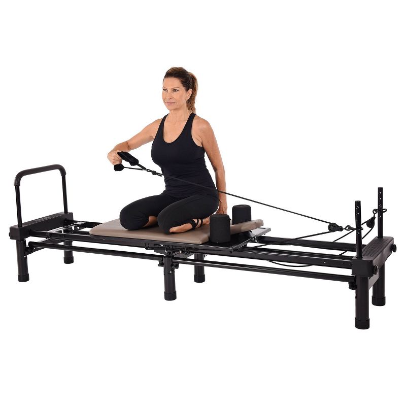 AeroPilates 651 Pilates Machine with Stand and Rebounder - Black