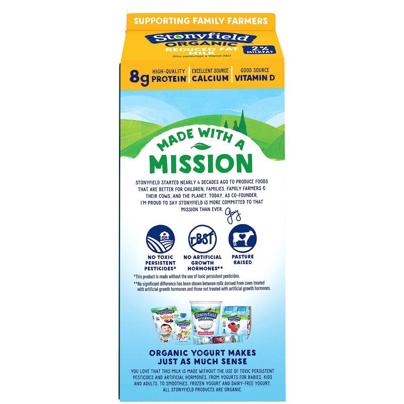 Stonyfield Organic 2% Milk - 0.5gal
