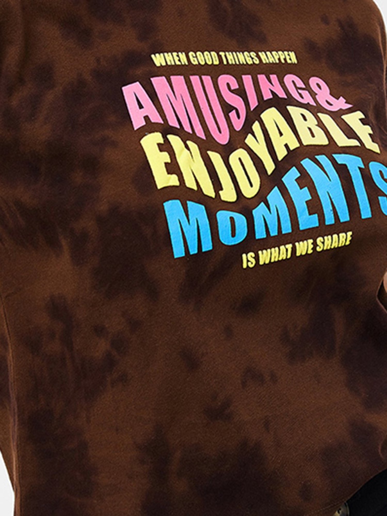 Ginger by Lifestyle Brown Cotton Graphic Print T-Shirt