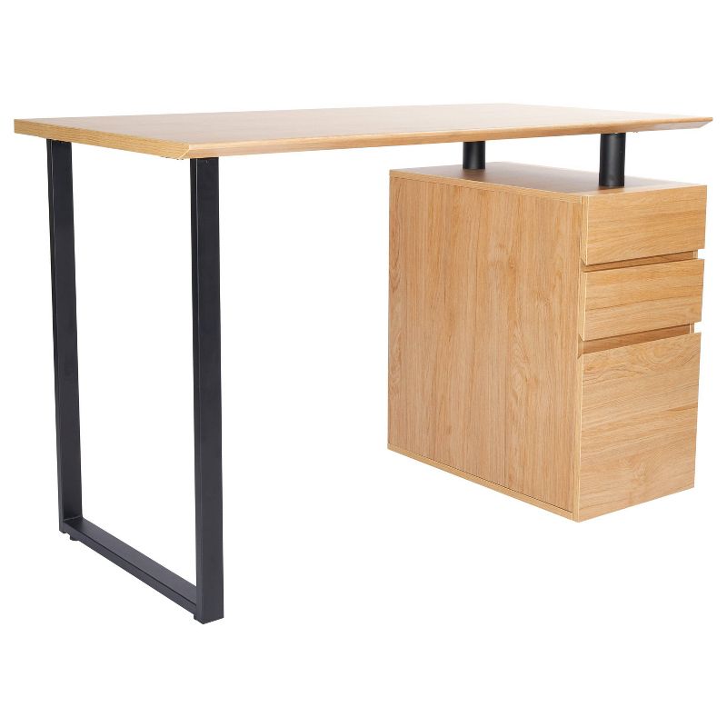 Computer Desk with Storage and File Cabinet Wood - Techni Mobili
