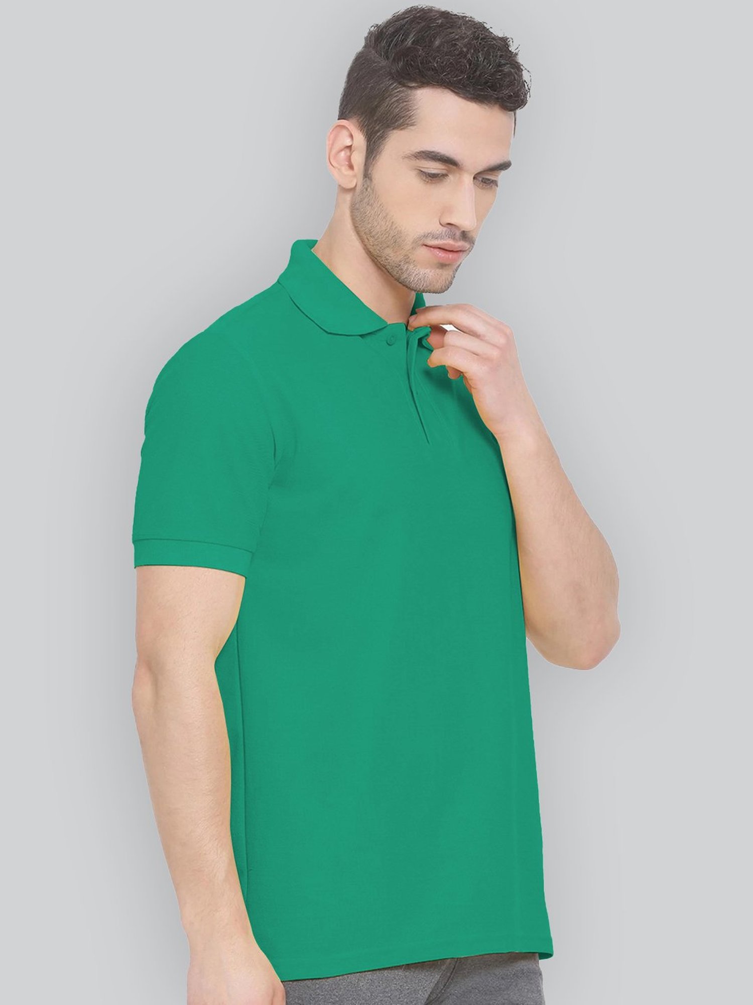 Lux Nitro Sea Green Regular Fit Polo T-Shirt