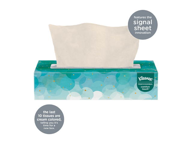 Kleenex Professional Facial Tissue for Business (13216), Flat Tissue Boxes, 60 Boxes / Case, 100 Tissues / Box