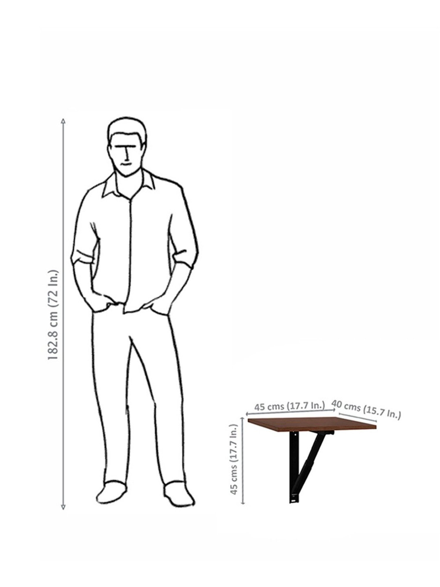 Delite Kom Air Acacia Dark Engineered Wood Side Table