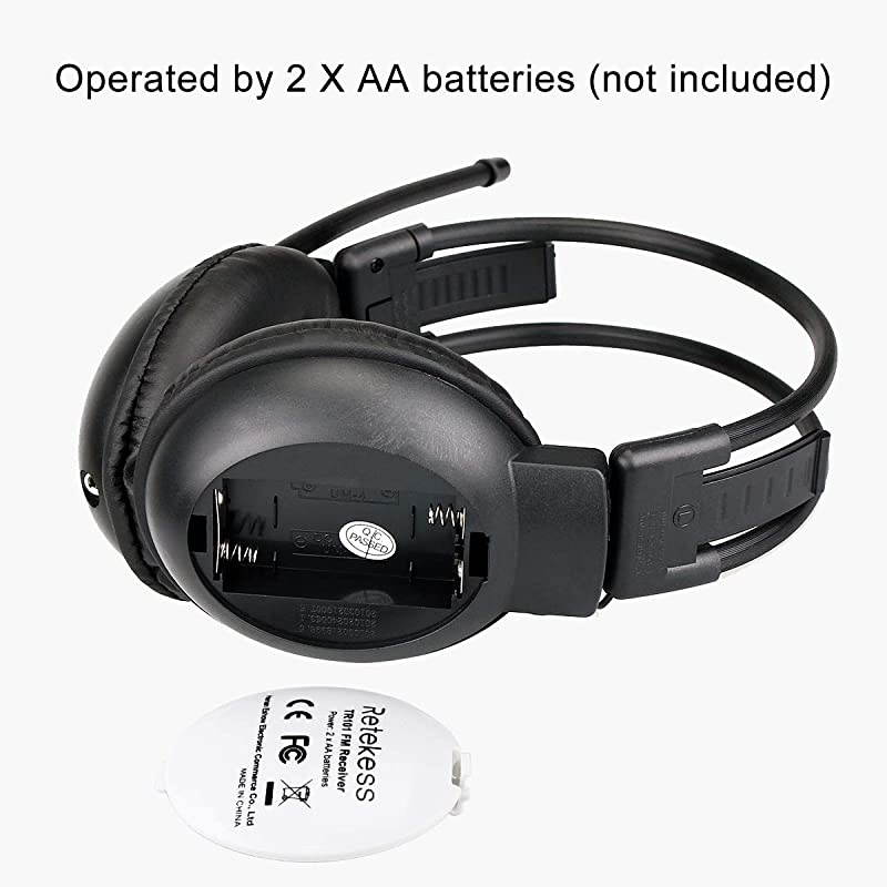 TR101 FM Radio Stereo, Portable Personal FM Radio Earmuffs, Digital FM Radio for Mowing, Walking, Riding, Powered by AA Battery (Black)