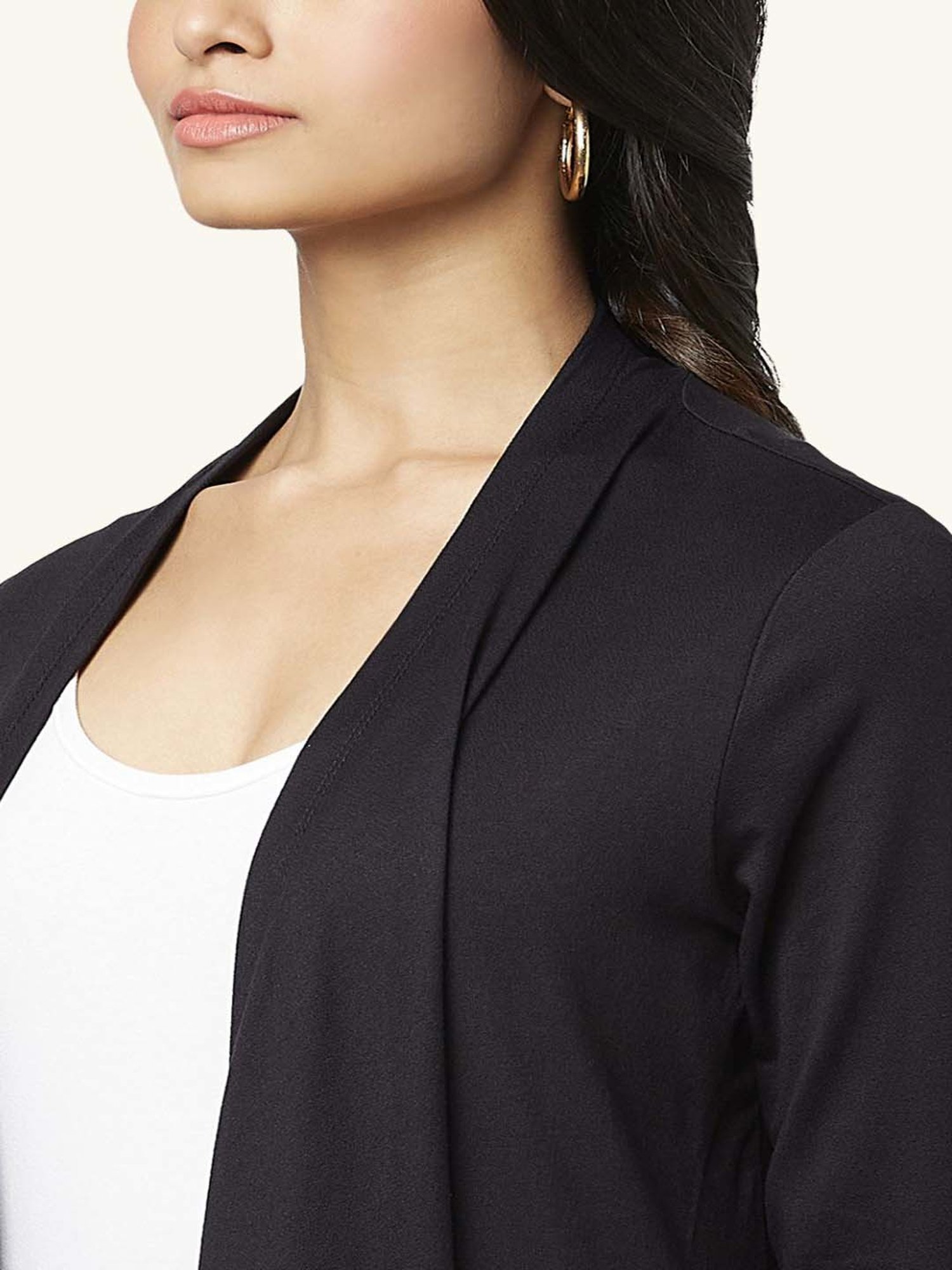 Honey by Pantaloons Black Full Sleeves Shrug