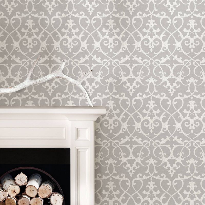 NuWallpaper Ironwork Peel & Stick Wallpaper Gray