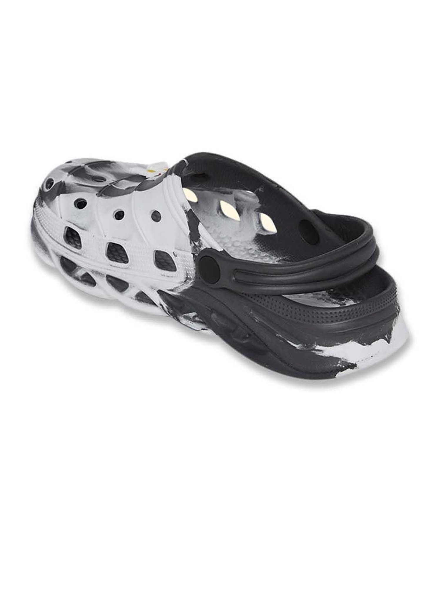 Yellow by Westside Navy Stripe Pattern Slides