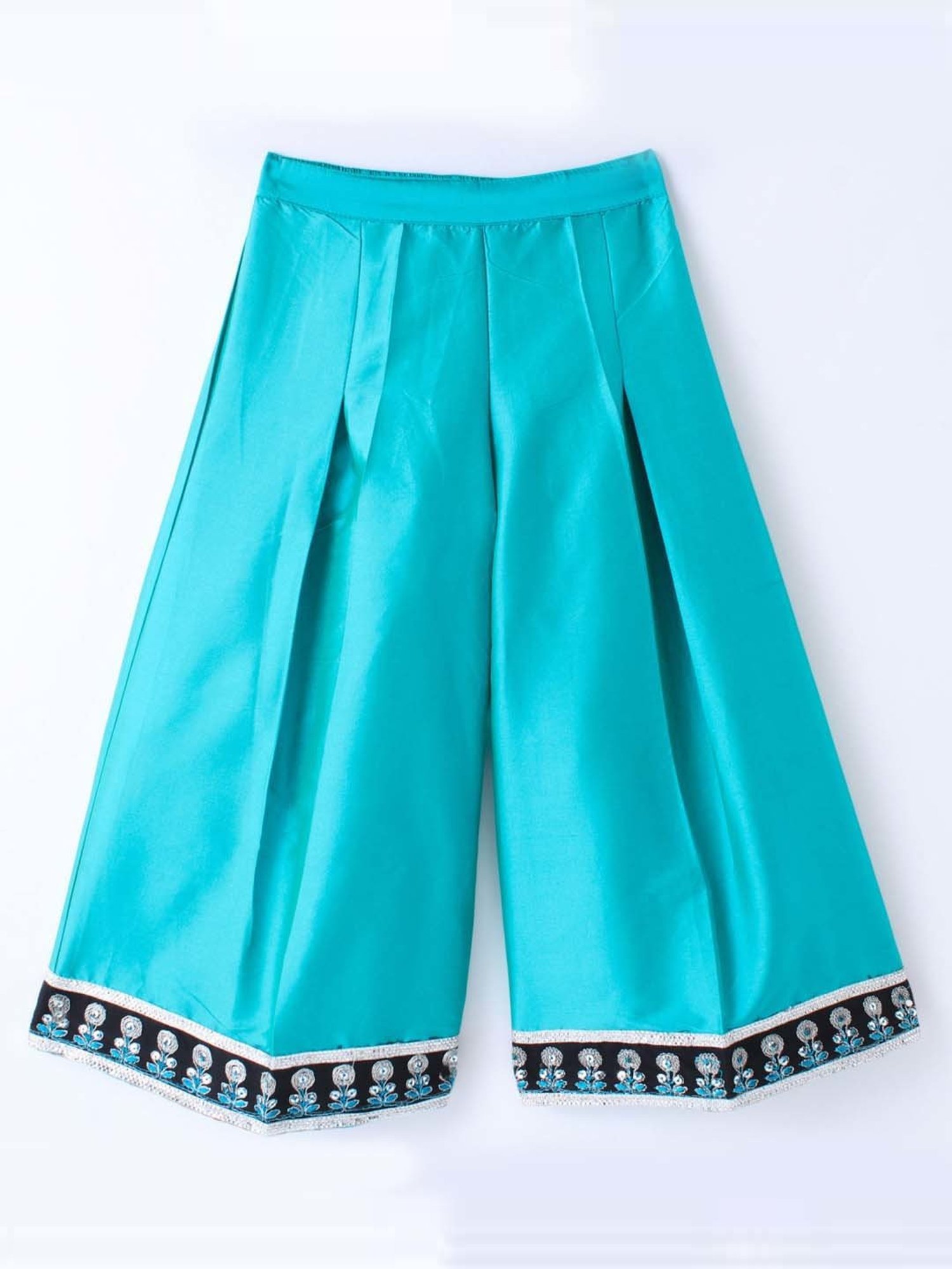 TWISHA Kids Black & Blue Embroidered Top Set