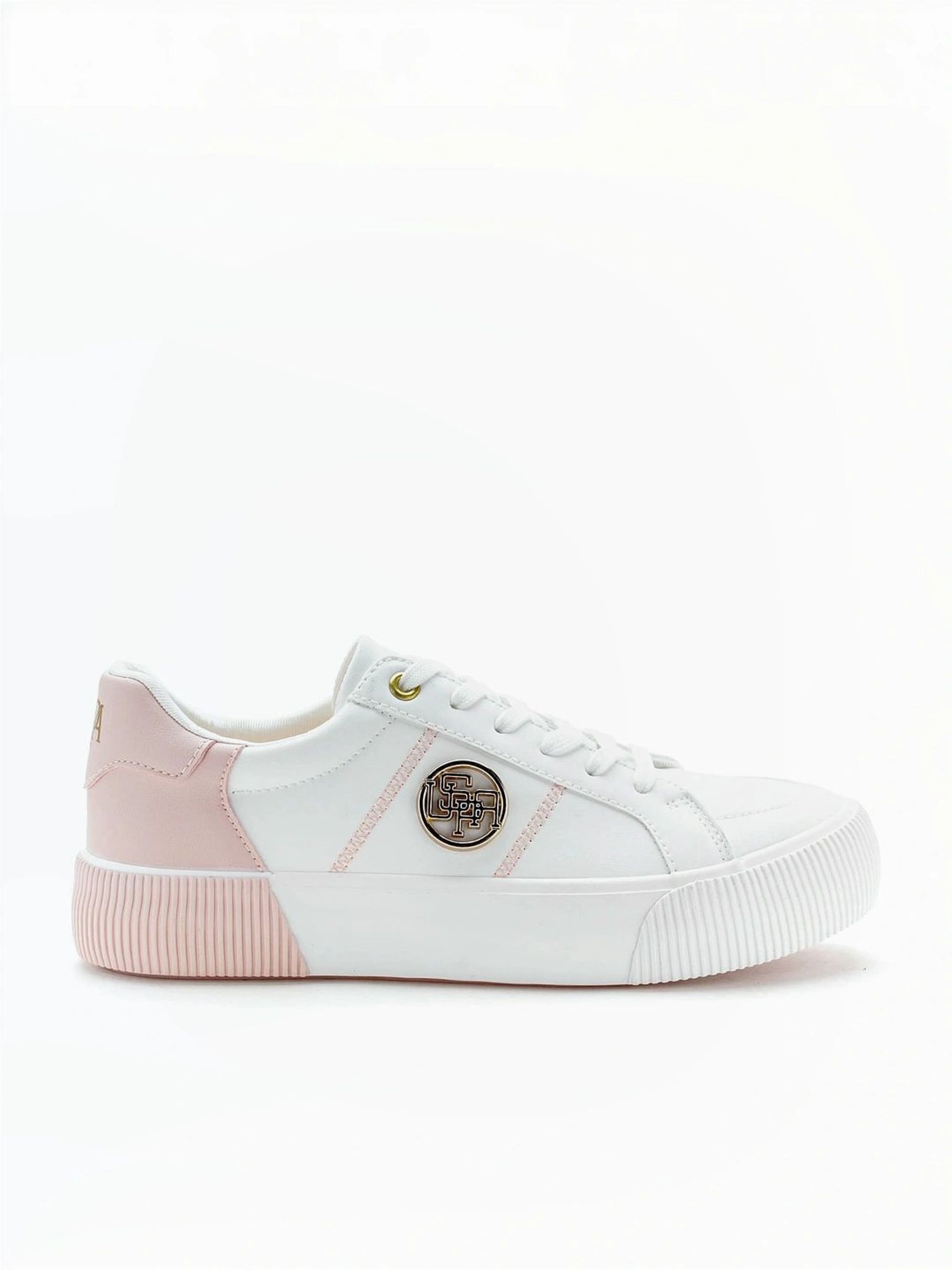 U.S. Polo Assn. Women's White & Pink Sneakers