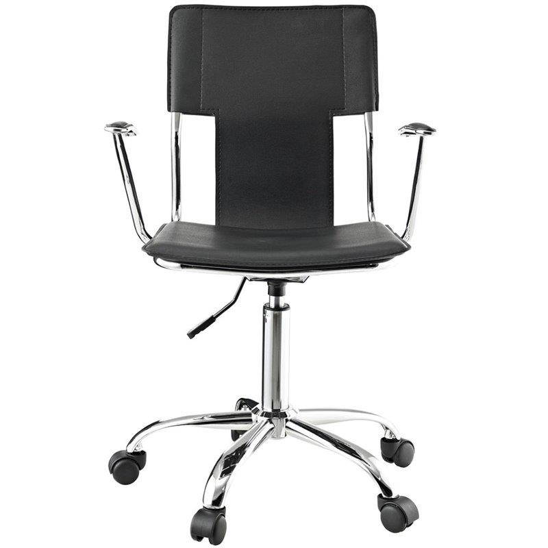 Global Leather Task Chair, Black (8993BK450/550) 