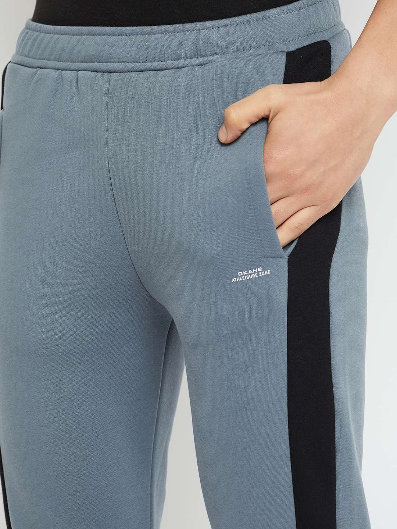 Okane Blue Regular Fit Colour Block Tracksuit