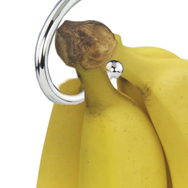 Home Basics Chrome Plated Steel Scroll Collection Banana Holder