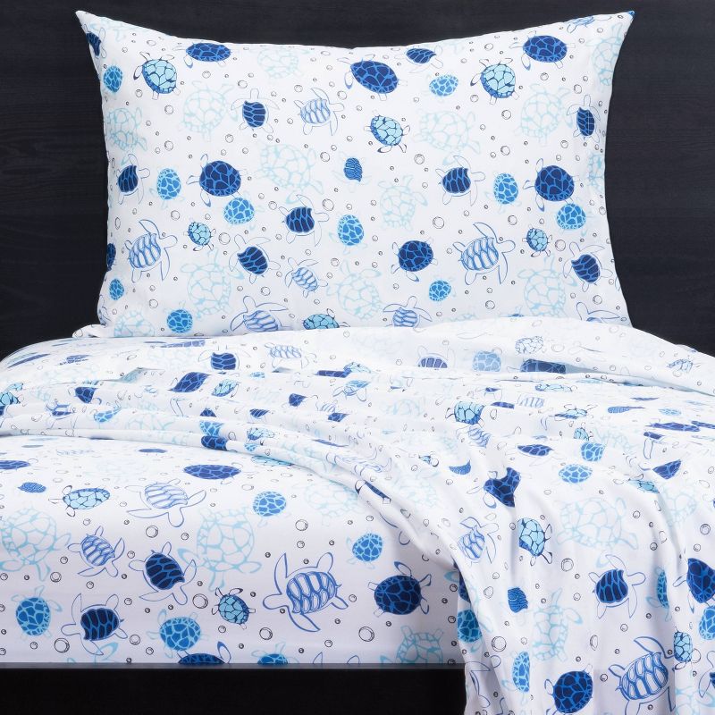 Queen Turtle Time Sheet Set Blue - Highlights