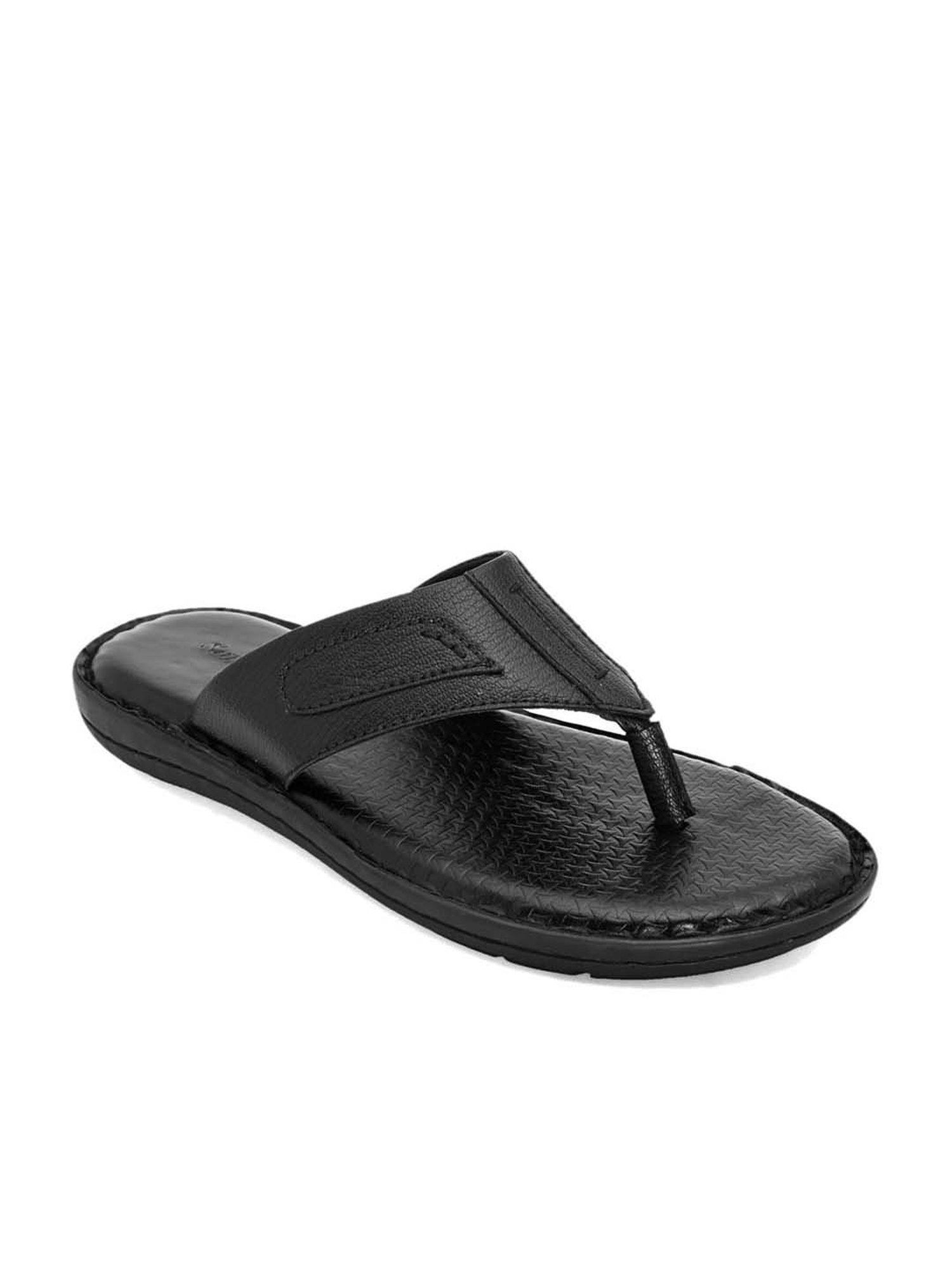 San Frissco Men's Black Thong Sandals
