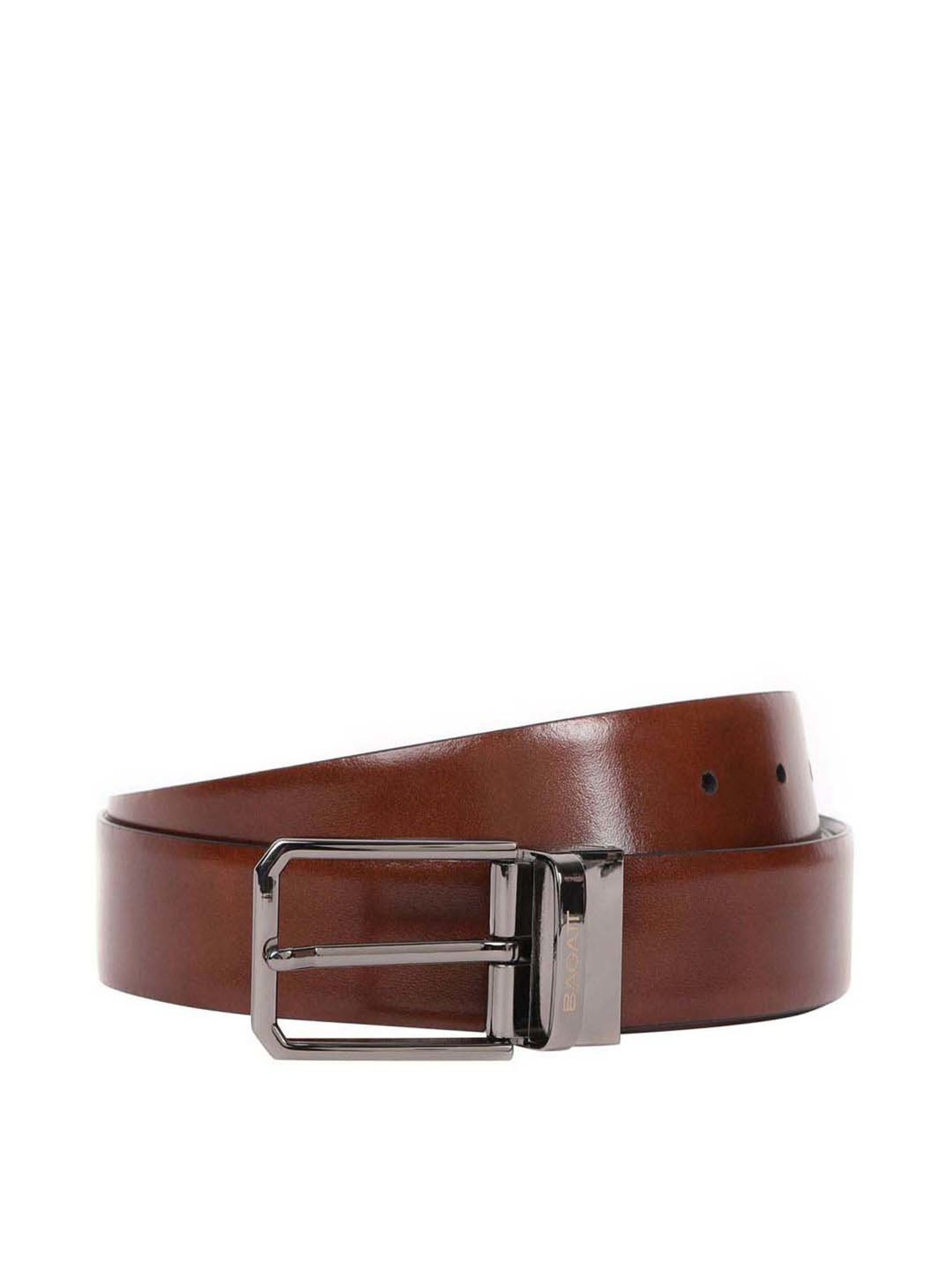 Bagatt Parma Brown Leather Reversible Belt for Men