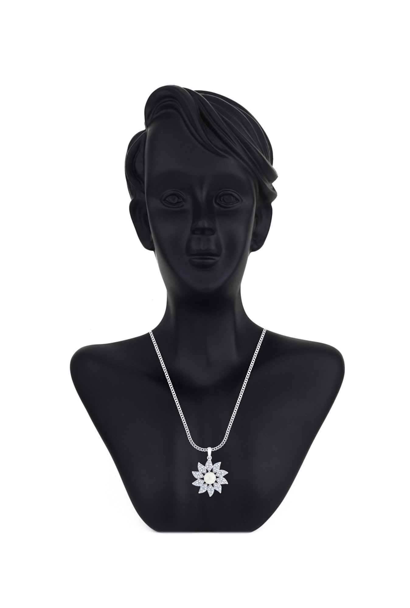 Taraash Floral 92.5 Sterling Silver Pendant