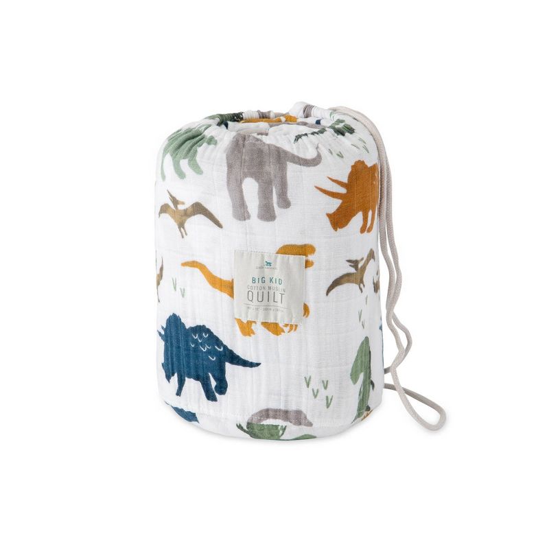 Little Unicorn XL Big Kid Cotton Muslin Quilt - Dino Friends