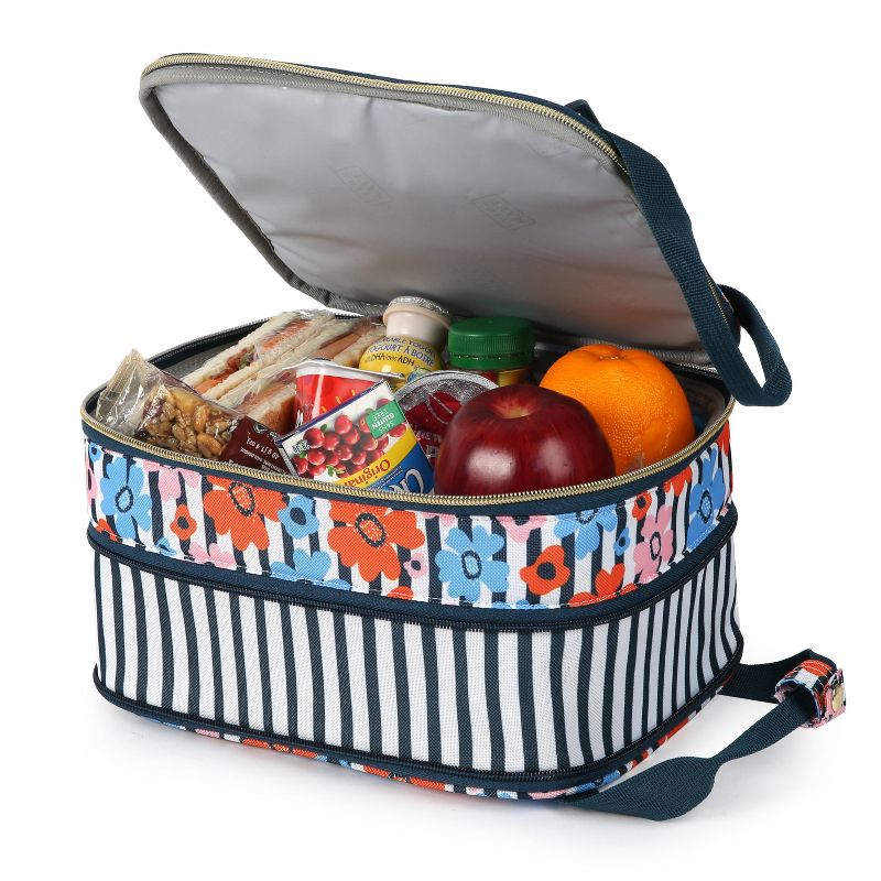 Dabney Lee by Arctic Zone Expandable Lunch Bag - Orange Minty Floral