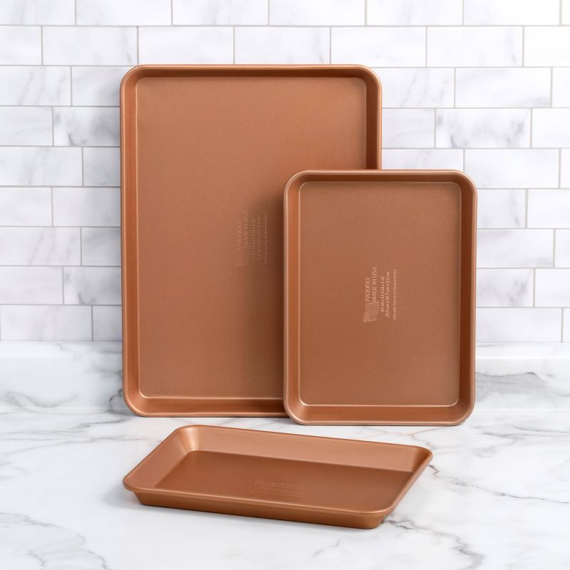 FamilyTraditions 3pc Copper Bakeware Set