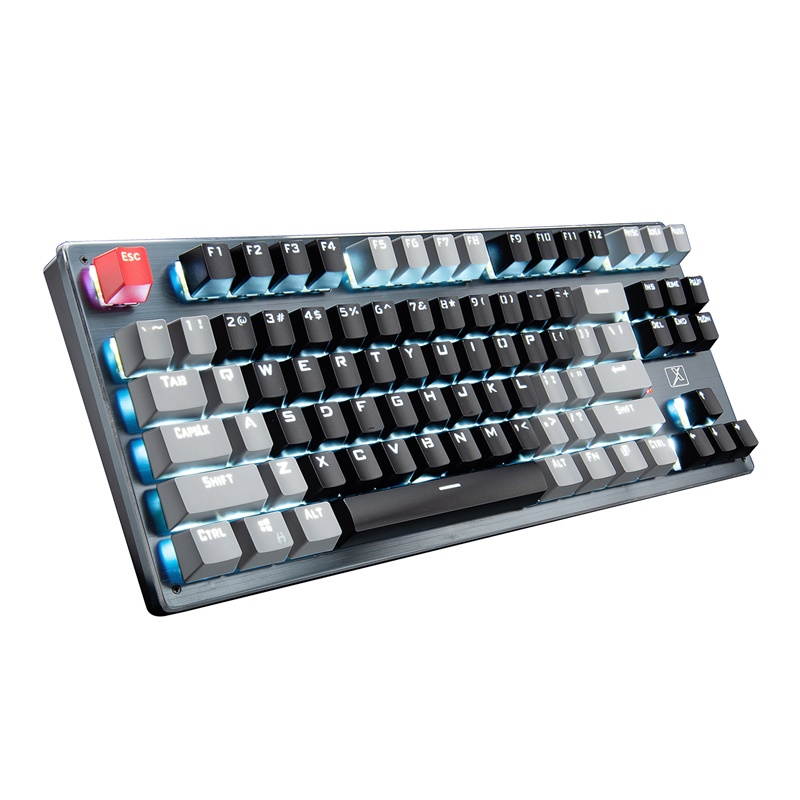 Bluetooth Mechanical Gaming Keyboard with LED Backlit 87 Anti-Ghosting Key Wired/Wireless USB Receiver Rechargeable Keyboard for PC Mac Gamer