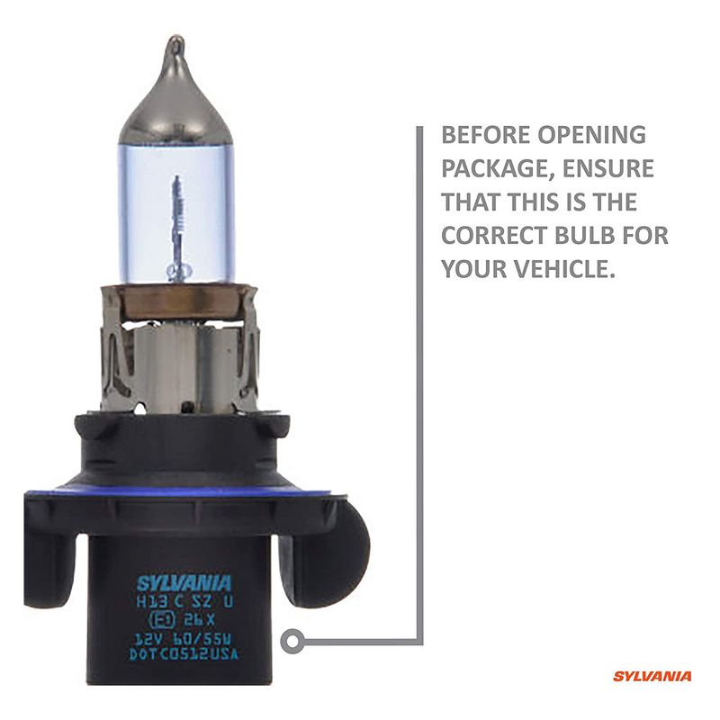 Sylvania H13SZ.PB2 High Performance SilverStar zXe White 9008 Xenon Fueled Halogen Fog Headlight Bulbs with HID Attitude and Alloy Coating, 2 Pack