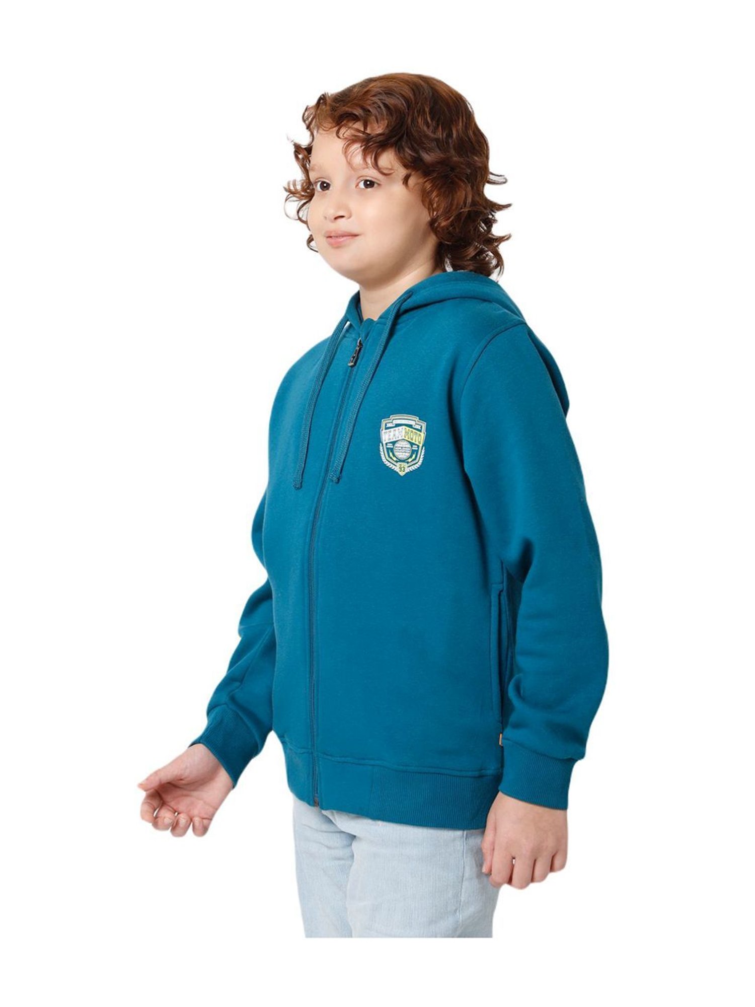 Proteens Kids Caribbean Blue Regular Fit Full Sleeves Jacket