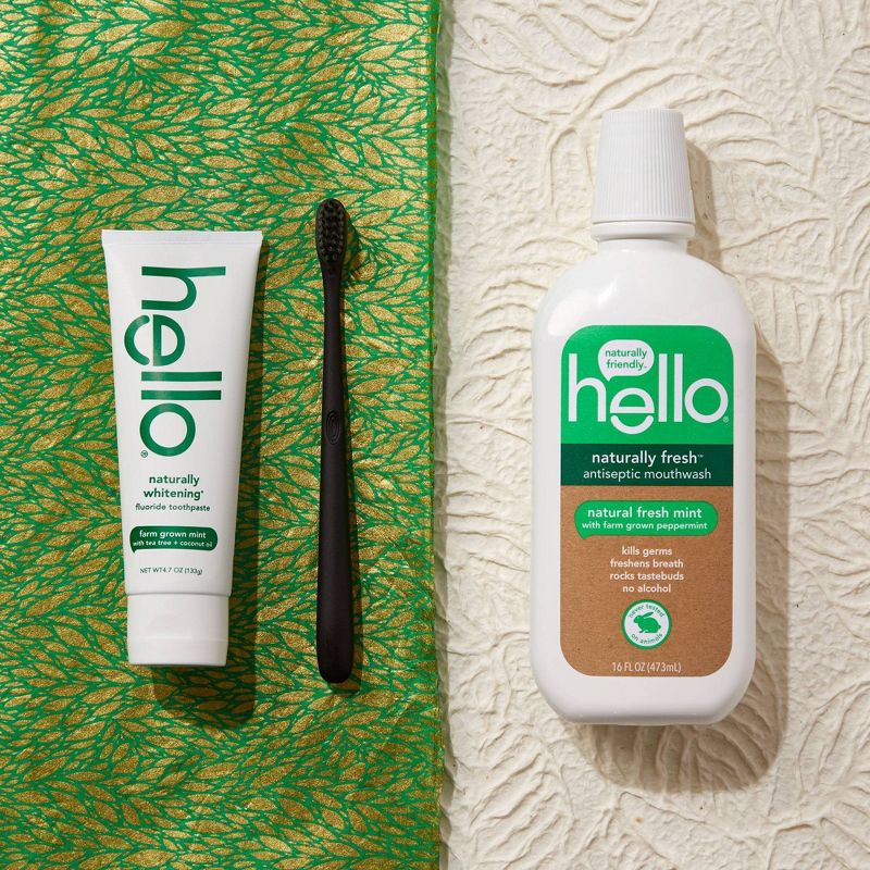 hello Naturally Whitening Fluoride Toothpaste , sls Free and Vegan , 4.7oz