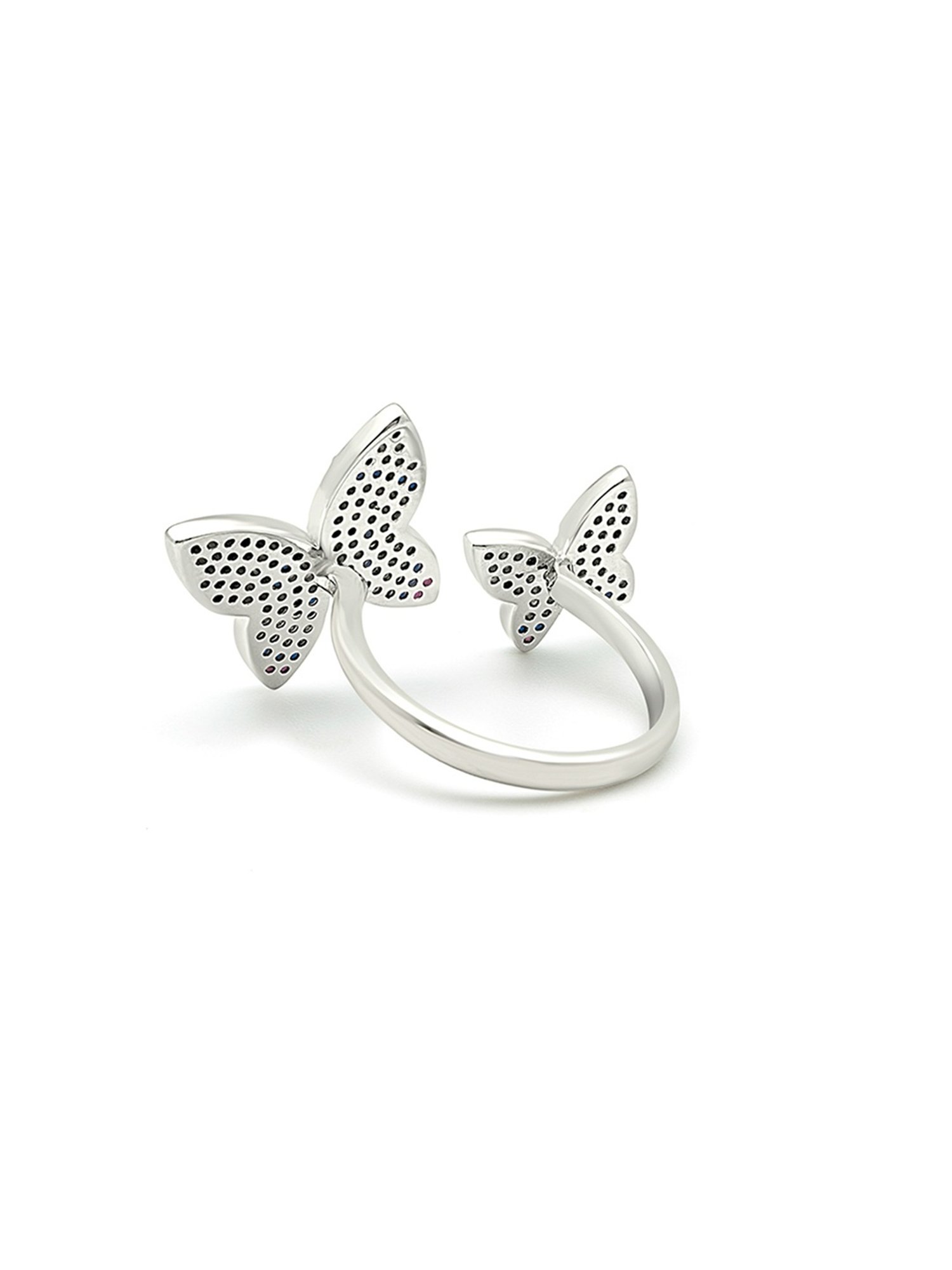 Silberry 92.5 Sterling Silver Barbie Wings Ring