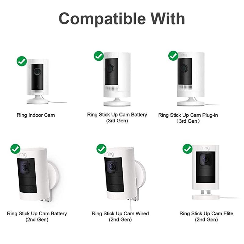 Mount for Ring Indoor Cam and Ring Stick Up Cam 360 Degree Adjustable Mount Bracket for Ring Camera Outdoor Indoor Security Camera System2 Pack